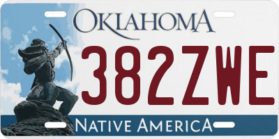 OK license plate 382ZWE