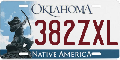 OK license plate 382ZXL