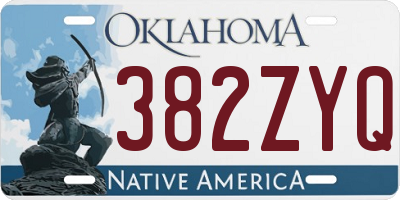 OK license plate 382ZYQ