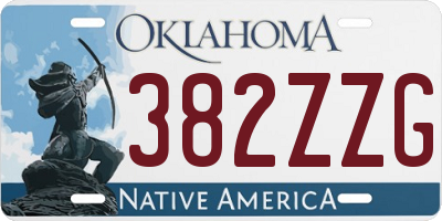 OK license plate 382ZZG