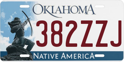 OK license plate 382ZZJ