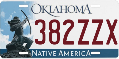 OK license plate 382ZZX