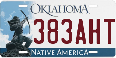 OK license plate 383AHT