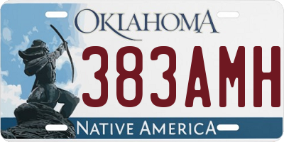 OK license plate 383AMH