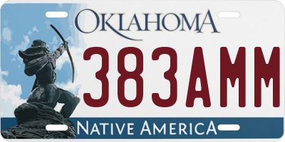 OK license plate 383AMM