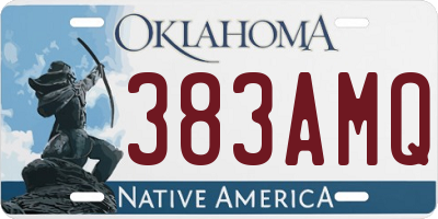 OK license plate 383AMQ