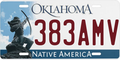 OK license plate 383AMV
