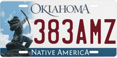 OK license plate 383AMZ