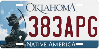 OK license plate 383APG