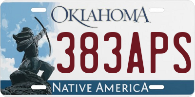 OK license plate 383APS