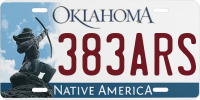 OK license plate 383ARS