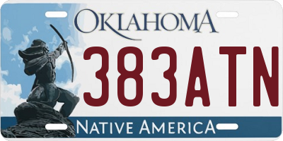 OK license plate 383ATN
