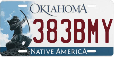 OK license plate 383BMY