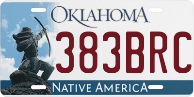 OK license plate 383BRC