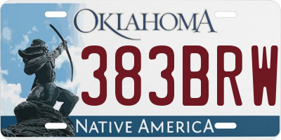 OK license plate 383BRW