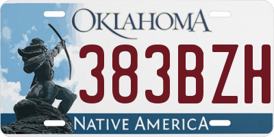 OK license plate 383BZH