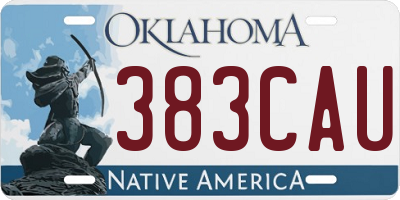 OK license plate 383CAU