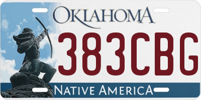 OK license plate 383CBG