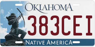OK license plate 383CEI