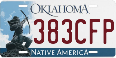 OK license plate 383CFP
