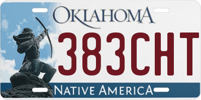 OK license plate 383CHT