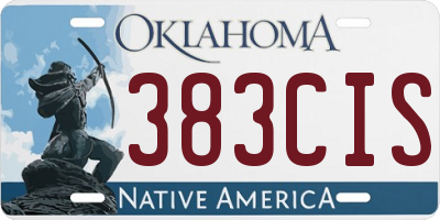 OK license plate 383CIS