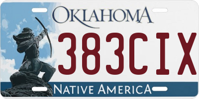 OK license plate 383CIX