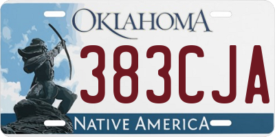 OK license plate 383CJA