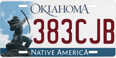 OK license plate 383CJB
