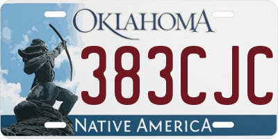 OK license plate 383CJC