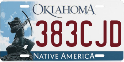 OK license plate 383CJD