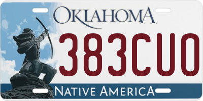 OK license plate 383CUO