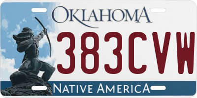OK license plate 383CVW