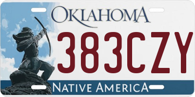 OK license plate 383CZY