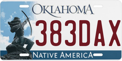 OK license plate 383DAX