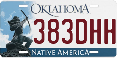 OK license plate 383DHH