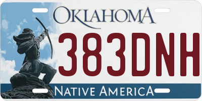 OK license plate 383DNH