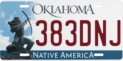 OK license plate 383DNJ