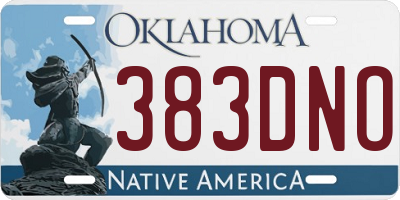 OK license plate 383DNO