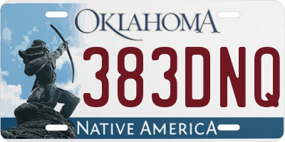 OK license plate 383DNQ