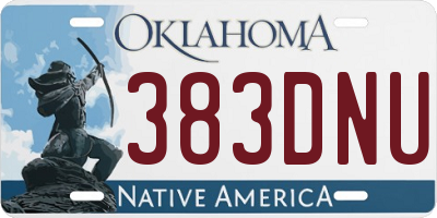 OK license plate 383DNU