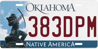 OK license plate 383DPM