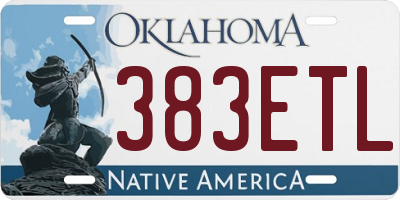 OK license plate 383ETL