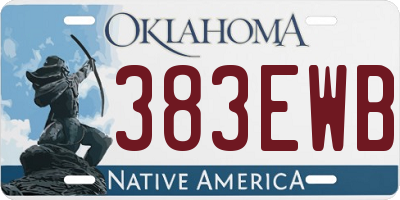 OK license plate 383EWB
