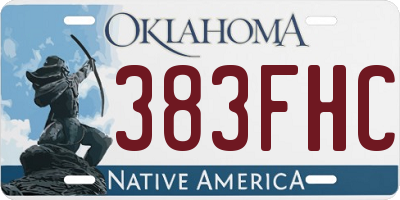 OK license plate 383FHC