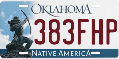 OK license plate 383FHP