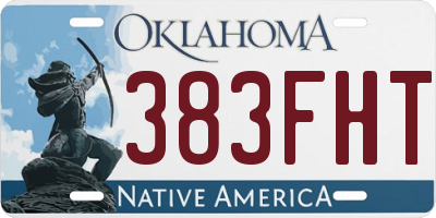 OK license plate 383FHT