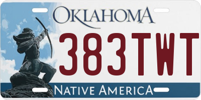 OK license plate 383TWT