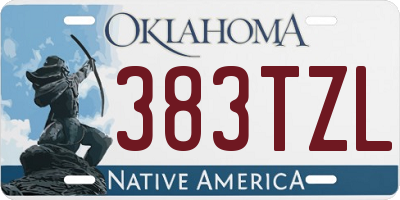 OK license plate 383TZL