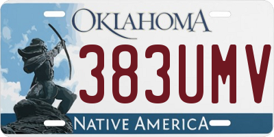 OK license plate 383UMV